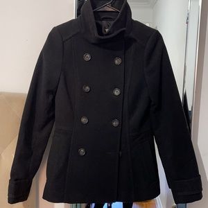 H&M black peacoat